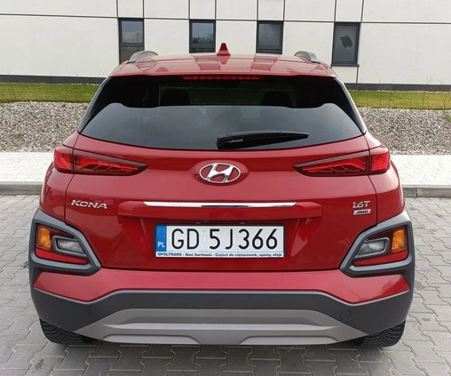 Hyundai Kona cena 81800 przebieg: 114700, rok produkcji 2020 z Gdańsk małe 137
